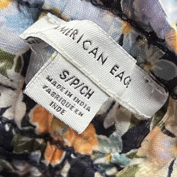 American Eagle Floral Colorful Crop Tank Top Sz Small - Picture 4 of 5